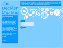 Tablet Screenshot of decidermachine.com